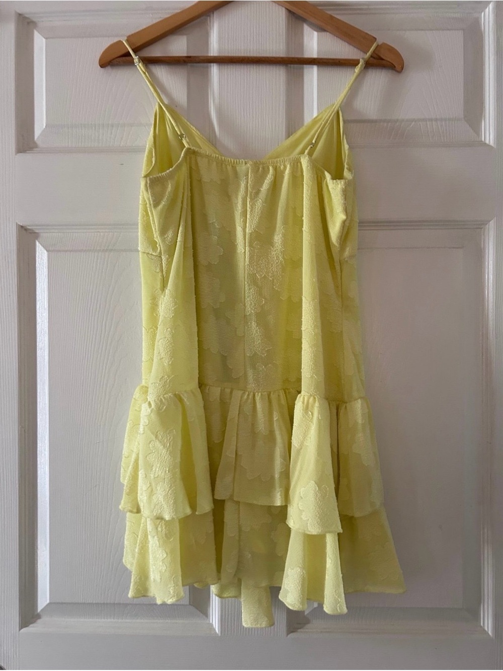 Target Yellow Asymmetrical Ruffle Slip Dress - Picture 3 of 3